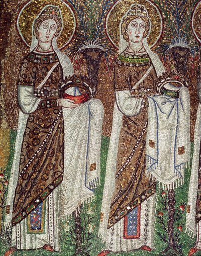 Procession of Virgin Martyrs (detail) by Byzantine School